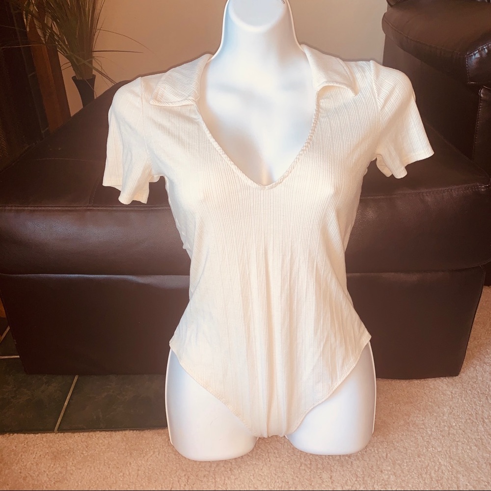 Collard bodysuit